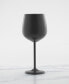 18 Oz Brushed Black Stainless Steel White Wine Glasses, Set of 4