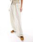 Vila Petite tailored wide leg trousers in cream