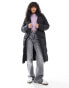 Threadbare puffer coat in black