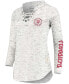 Women's Gray Indiana Hoosiers Kate Space Dye Lace-Up Long Sleeve T-Shirt