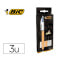 BIC Four-color pen 50th anniversary gift set 2 units shine matte gold + 1 unit shine silver