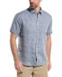 Brooks Brothers Regular Linen Shirt Men's Blue S