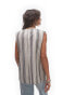 Topshop oversized linen stripe waistcoat in multi