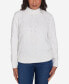 Women's Classic Chenille Diamond Stitch Turtleneck Sweater