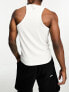 ASOS 4505 Icon ribbed training vest with quick dry in white