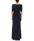 Women's Embellished Scuba Boat-Neck Gown