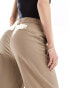 Pieces Tall pleat front tailored trousers in camel