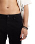 River Island slim fit denim shorts in black