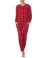 Woman's 2-Pc. Long-Sleeve Jogger Pajamas Set