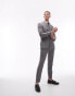 Topman skinny textured suit jacket in grey