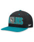 Men's Black Florida Marlins Cooperstown Collection Pro Snapback Hat