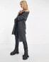 Only longline cardigan in charcoal grey