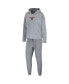 Women's Heather Gray St. Louis Cardinals Logo Pullover Hoodie and Pants Sleep Set