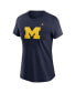 Women's Navy Michigan Wolverines Primetime Evergreen Logo T-Shirt