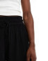 Brave Soul plisse shorts in black