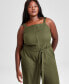 Trendy Plus Size Utility Wide-Leg Jumpsuit, Created for Macy's