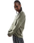 Noisy May long sleeve crew neck top in khaki