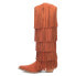 Dingo Wild Child Fringe Snip Toe Cowboy Womens Orange Casual Boots DI276-220