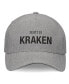 Men's Heather Gray Seattle Kraken Elements A-Frame Leather Strapback Hat