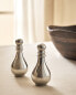 Steel salt and pepper shaker set