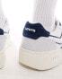 Levi's Glide L chunky trainers with patch logo in white and navy