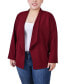 Plus Size 3/4 Sleeve Ponte Blazer