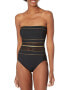 Gottex 296874 Women's Standard Onyx Bandeau One Piece, Black/Gold, 44 US 12