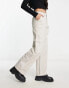 River Island straight cargo trouser in ecru