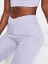 VAI21 V shape waist co-ord leggings in lilac