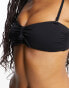 Accessorize Mix & Match bunny tie bandeau bikini top in black