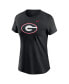 Women's Black Georgia Bulldogs Primetime Evergreen Logo T-Shirt