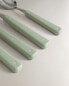 Cutlery set with pastel handle (set of 4)