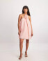 NA-KD chiffon flower detail mini dress in pink