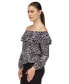 Women's Animal-Print Off-The-Shoulder Top