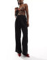 New Look wide leg pull on trousers in black