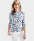 Топ Style & Co Petite BoatNeck Printed