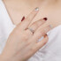 Elegant tricolor set of silver rings with zircons R00020