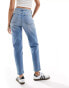 Bershka comfort fit mom jean in light blue