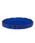 Blue Indigo Crackle Set of 4 Salad Plate 9", Service For 4