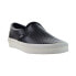 Vans Classic Slip-On "Moto Leather" Men's Shoes Black VN0A38F7OGG