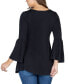 Women's Bell Sleeve Flared Tunic Top