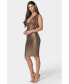 Women's Plunge Metallic Dress