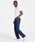 Men's Straight Fit Indigo Blue Jeans