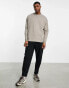 ASOS DESIGN essential oversized long sleeve t-shirt in beige