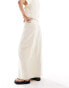 JDY utility column maxi skirt co-ord in beige