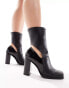 Calvin Klein Jeans leather heeled boots in black