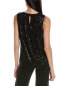 Anne Klein Sequin Mesh Shell Women's Black Xs