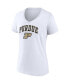 Women's White Purdue Boilermakers Evergreen Campus V-Neck T-shirt