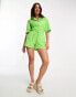 Esmee Exclusive beach linen short co-ord in green