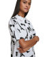 Women's Printed Bungee-Sleeve Shirt